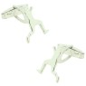 925 sterling silver personalized running cufflinks