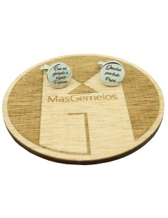 Boutons de manchette personnalisés pour chemise - Tu es mon exemple à 2