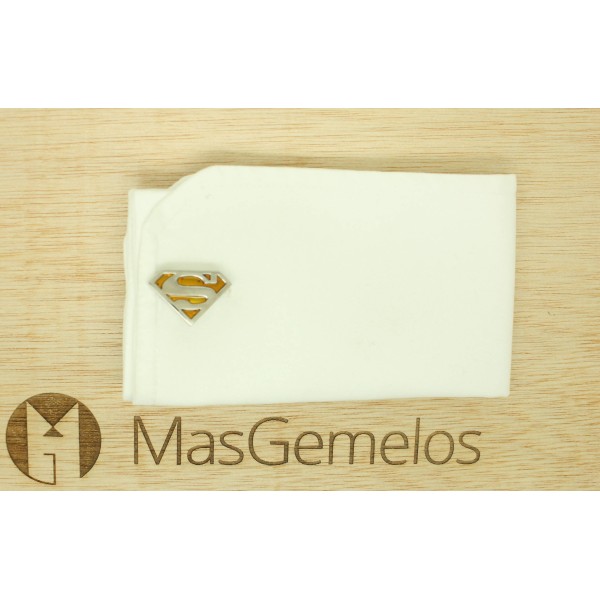 Boutons de manchette Superman orange