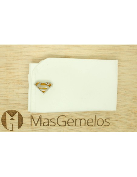 Gemelos para camisa Superman naranja