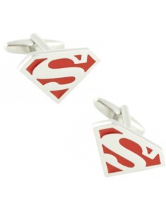 Red Superman Shield Cufflinks