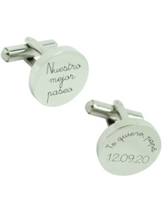 Boutons de manchette personnalisés « Notre meilleur passe » et « Je t’