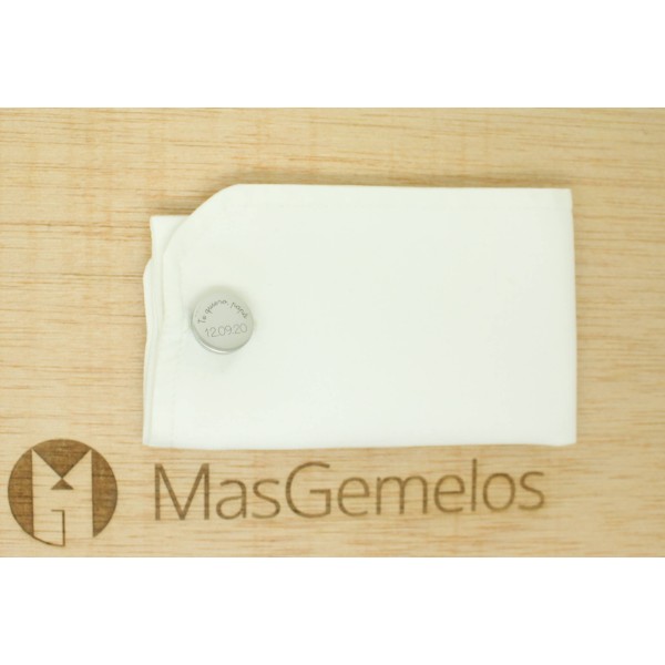 Gemelos para camisa personalizados Nuestro mejor paseo  Te quiero papa