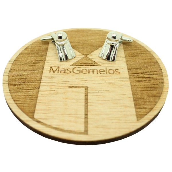 Boutons de manchette pour chemise "costal" en acier de porteur