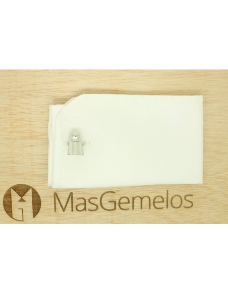 Gemelos para camisa costal de costalero acero