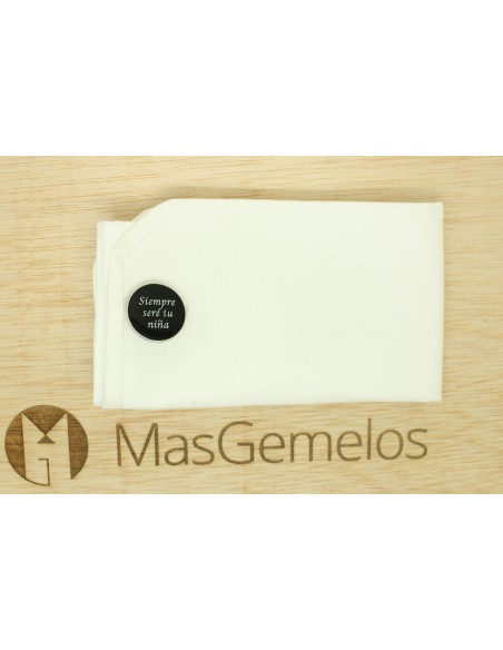 Gemelos para camisa boda Siempre seré tu niña y Te quiero mucho papá -