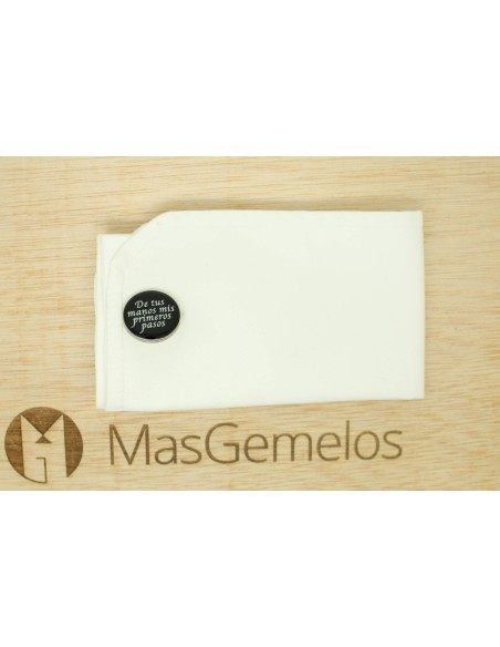 Boutons de manchette pour mariage : De tes mains, mes premiers pas. Et