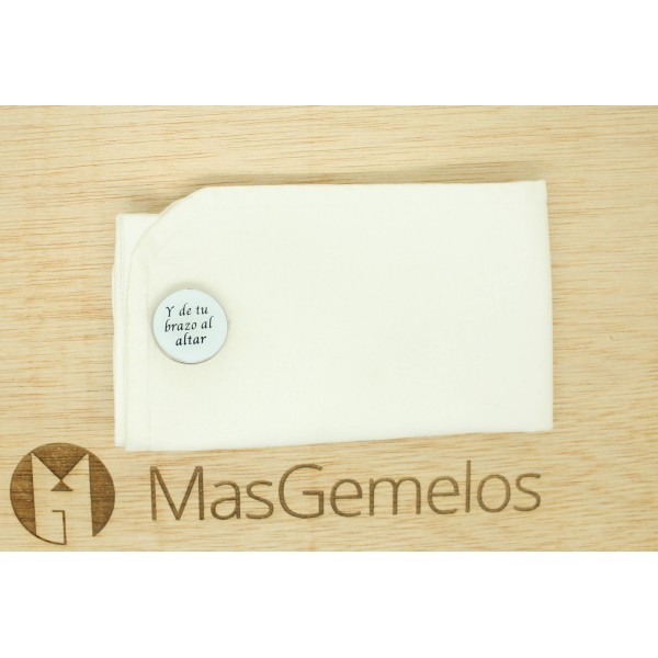 Boutons de manchette pour chemise avec une phrase de mariage : De tes