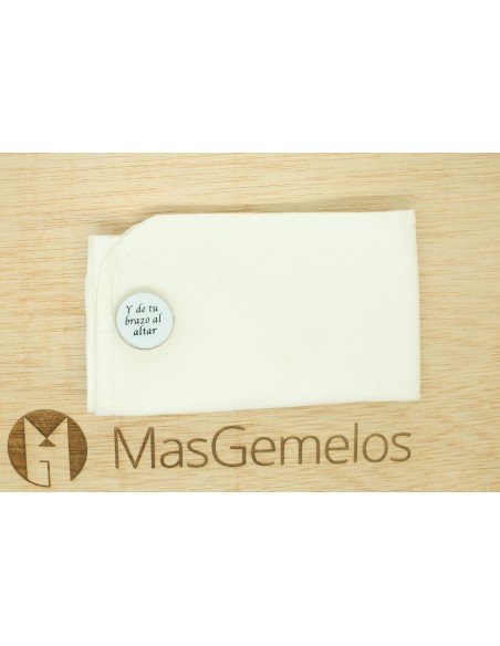 Gemelos para camisa con frase boda De tus manos mis primeros pasos Y d