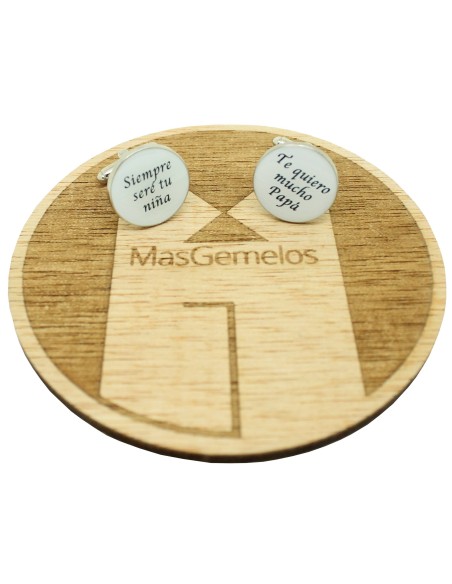 Gemelli per camicia matrimonio: Sarò sempre la tua bambina & Ti voglio