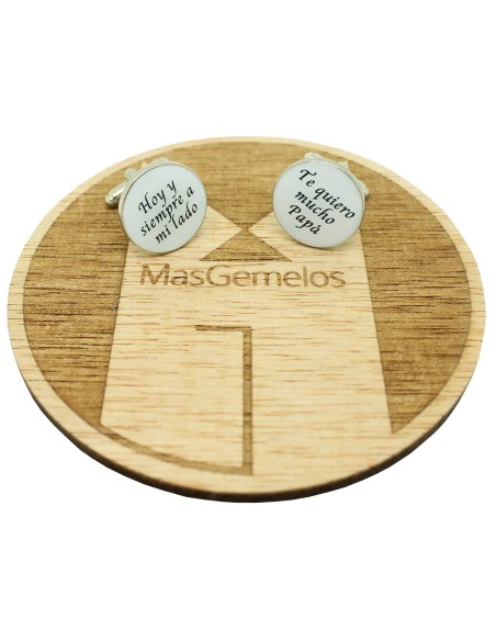 Wedding cufflinks for a shirt: Today and always by my side & I love yo