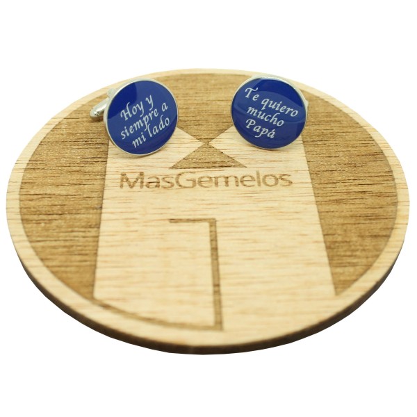 Abotoaduras para camisa de casamento "Hoje e Sempre ao meu lado e te a