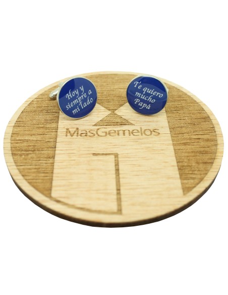 Gemelli per camicia da matrimonio "Oggi e sempre al mio fianco e ti vo