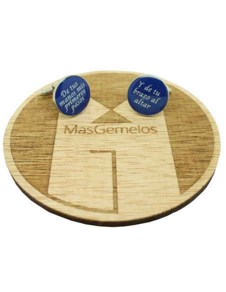 Gemelli per camicia da matrimonio - Dalle tue mani i miei primi passi,