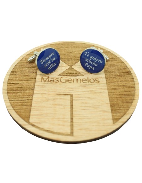Boutons de manchette pour chemise de mariage "Je serai toujours ta pet