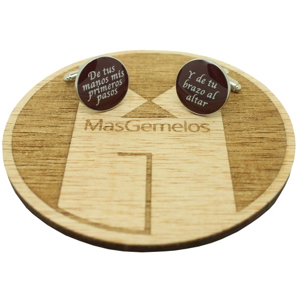 Manschettenknöpfe für das Hochzeitshemd - Aus deinen Händen meine erst