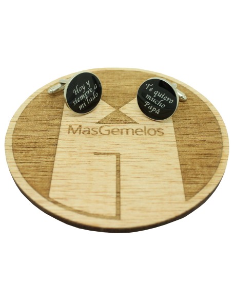 Wedding cufflinks for a shirt: Today and always by my side & I love yo