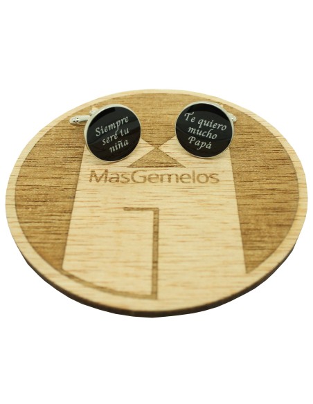 Boutons de manchette pour mariage : Je serai toujours ta petite fille