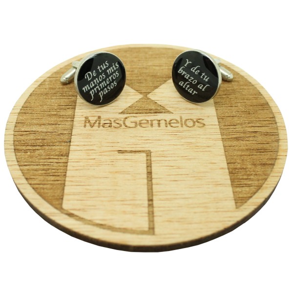 Manschettenknöpfe für die Hochzeit: Aus deinen Händen meine ersten Sch