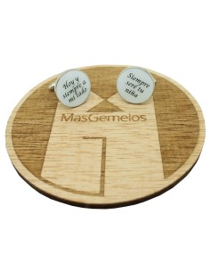 Abotoaduras para camisa de casamento: Hoje e sempre ao meu lado & Semp 2