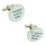 Gemelos para camisa boda Siempre seré tu niña y Te quiero mucho - blan