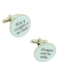 Abotoaduras para camisa de casamento: Hoje e sempre ao meu lado & Semp