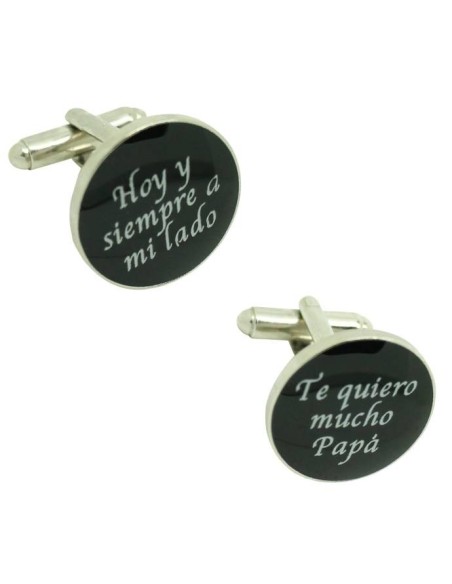 Abotoaduras para camisa de casamento: Hoje e sempre ao meu lado & Te a