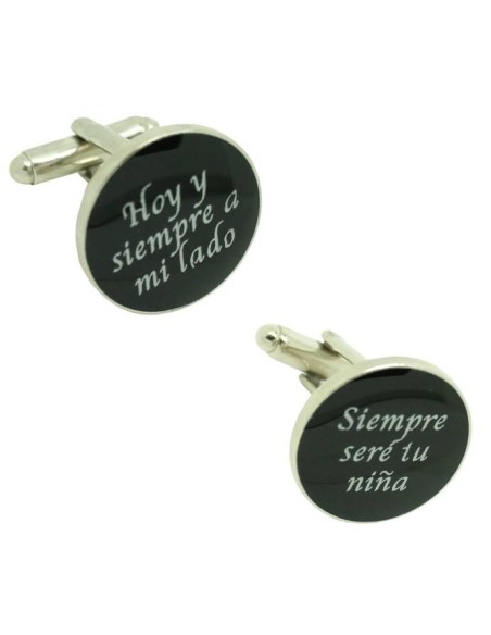 Wedding cufflinks for a shirt: Today and always by my side & I will al