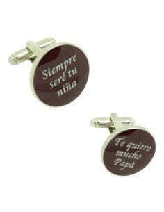 Boutons de manchette pour chemise de mariage - Je serai toujours ta pe