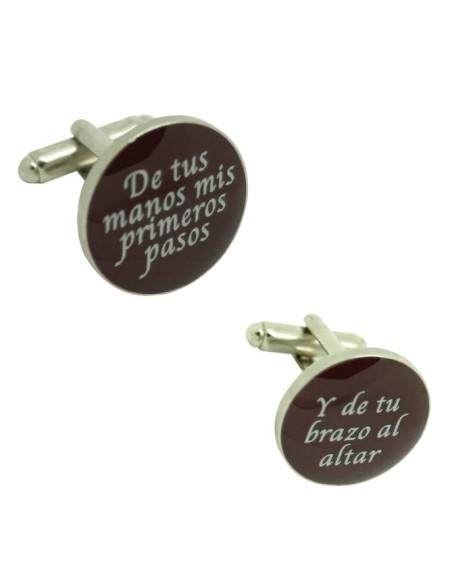 Cufflinks for wedding shirt - From your hands, my first steps, and fro