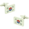Abotoaduras para camisa - Bandeira da Coreia do Sul