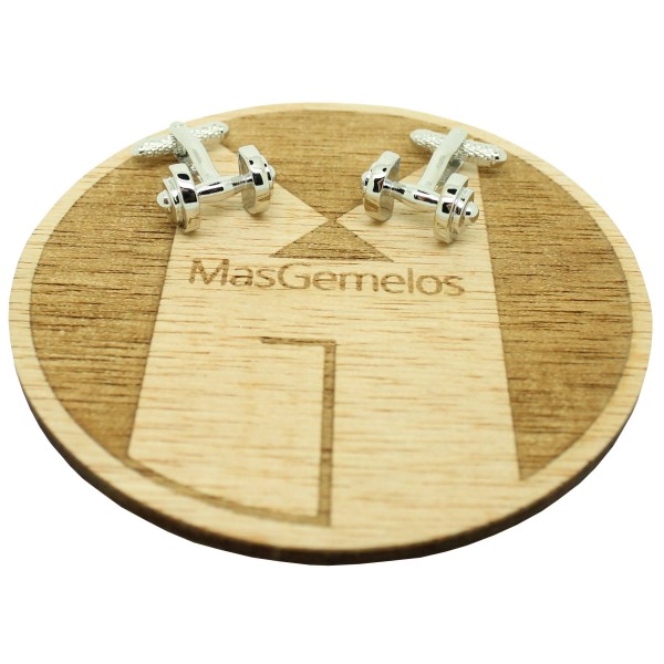 Boutons de manchette pour chemise - Haltères de gym