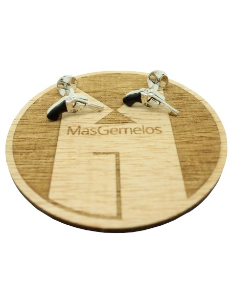 Boutons de manchette pour chemise - Revolver avec fermoir rond
