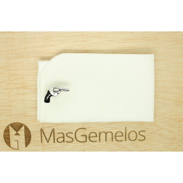 Boutons de manchette pour chemise - Revolver avec fermoir rond