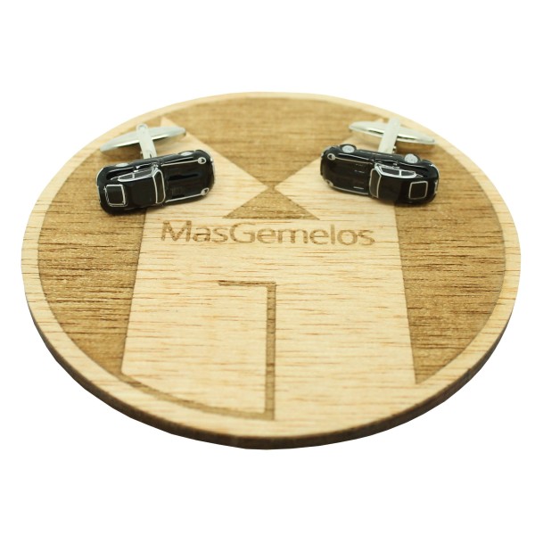 Boutons de manchette Jaguar E-Type noirs