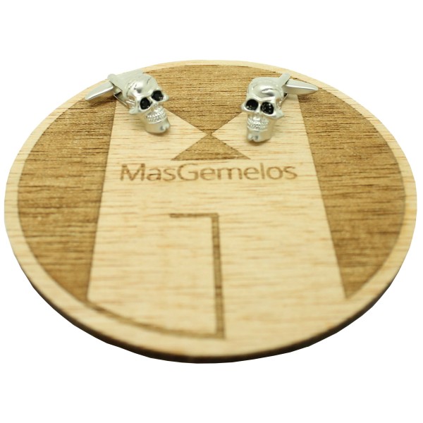 Boutons de manchette tête de mort plaqués