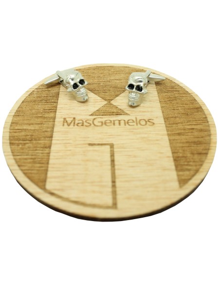 Gemelos para camisa calavera plated