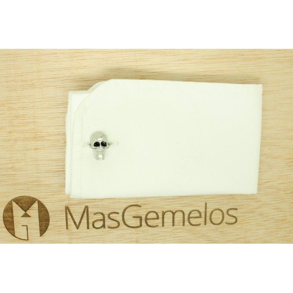 Gemelli da polso camicia a forma di teschio placcati