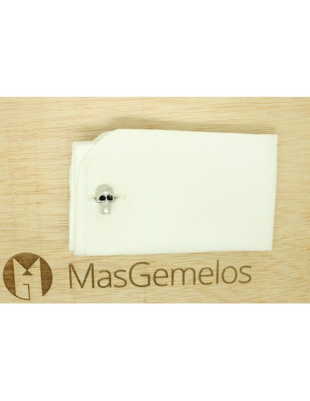 Gemelli da polso camicia a forma di teschio placcati