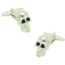 Plated skull shirt cufflinks
