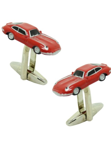 Boutons de manchette Jaguar E-Type rouges