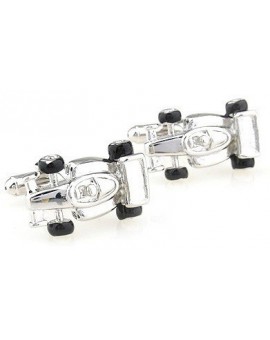 Silver Plated F1 Car Cufflinks 
