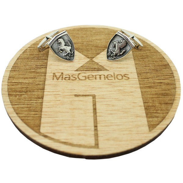 Ferrari Shield 925 Sterling Silver PREMIUM Cufflinks