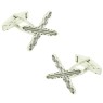 Boutons de manchette croix bordeaux avec blason – Argent sterling 925