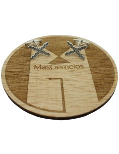 Bordeauxfarbene Hemdmanschettenknöpfe mit Wappen – 925er Sterlingsilbe 2