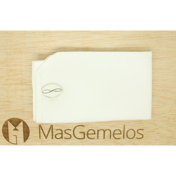 Gemelli personalizzati Infinito linea in grassetto nomi Ovale Argento