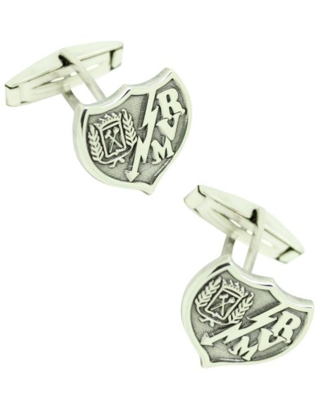 Boutons de manchette Rayo Vallecano CF en argent sterling 925 – PREMIU