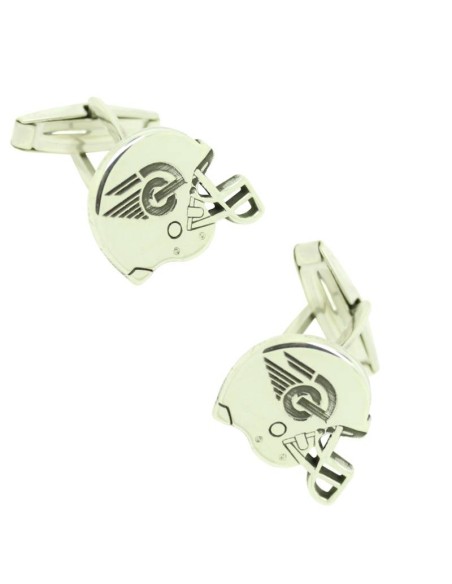 Gemelli personalizzati casco football americano in argento sterling 92