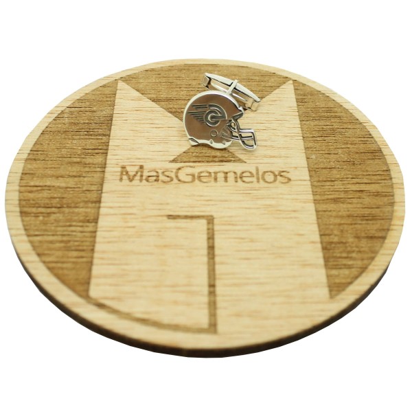 Personalized cufflinks American football helmet 925 Sterling Silver