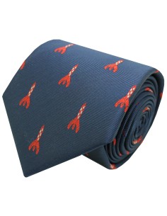Cravate Fusée Tintin en bleu marine